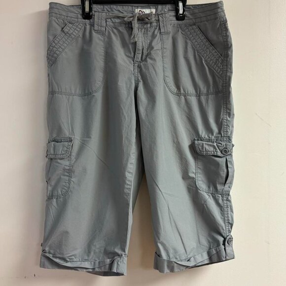 Y2K Low Rise Cropped Cargo Utility Capri Pants - Picture 1 of 6